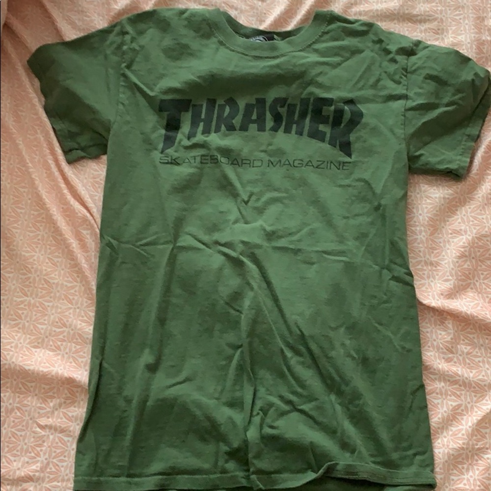 Thrasher Army Green Tshirt- size small